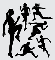 Athletic sport silhouette