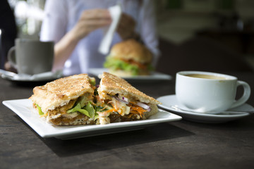 Satay Chicken Sandwich on the lunch