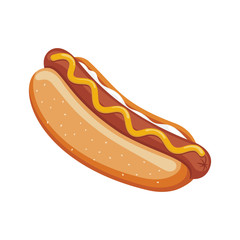 Hotdog illustration vector
