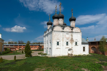 View of the St. Nicholas Cathedral. Zaraysk, Moscow region. Zaraysk Kremlin