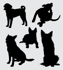 German shepherd and kind of dog silhouette