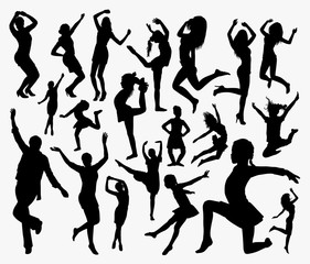 People action silhouette. Good use for symbol, logo, web icon, mascot, sticker, or any design you want.