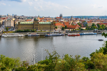 Fototapeta na wymiar Panoramic view in Prague, Czech Republic
