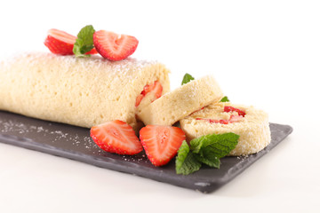 strawberry and cream pie