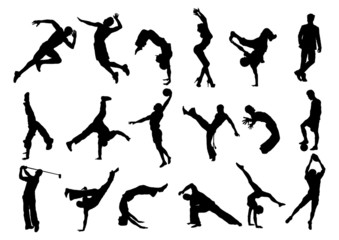 human sport silhouettes