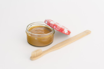 toothpaste and toothbrush ORGANIC