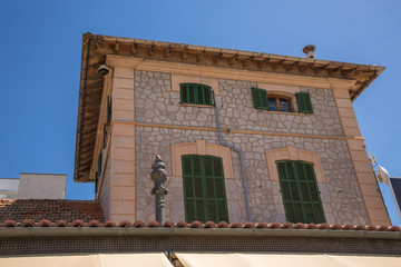 Old Building in the old town of Palma Majorca in Port Soller in Majorca