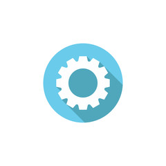 Gear setting icon flat vector design