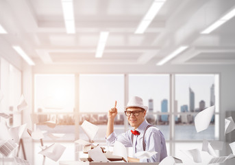 Creative inspiration of young writer.