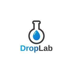 Drop lab logo innovation vector design template