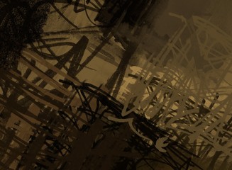 Abstract painting on canvas. Hand made art. Colorful texture. Modern artwork. Strokes of fat paint. Brushstrokes. Contemporary art. Artistic background image.