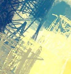 Abstract painting on canvas. Hand made art. Colorful texture. Modern artwork. Strokes of fat paint. Brushstrokes. Contemporary art. Artistic background image.