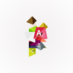 Geometric design abstract option infographics