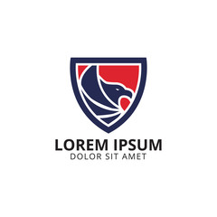 Eagle shield logo design template