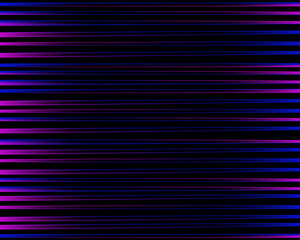 Purple abstract pattern. Bright colorful print composed of purple, blue and pink lines on black background. Striped colored background.