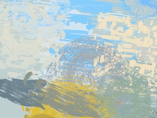 Abstract painting on canvas. Hand made art. Colorful texture. Modern artwork. Strokes of fat paint. Brushstrokes. Contemporary art. Artistic background image.