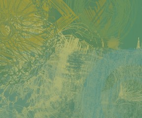 Abstract painting on canvas. Hand made art. Colorful texture. Modern artwork. Strokes of fat paint. Brushstrokes. Contemporary art. Artistic background image.