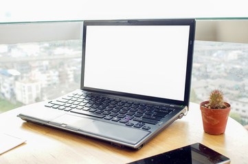 Fototapeta premium mock up laptop/notebook