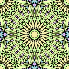 colored floral geometric vector pattern. Vector illustration. ideal for creative and decorative projects.