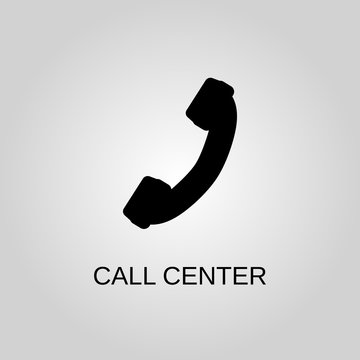Call center icon. Call center symbol. Flat design. Stock - Vector illustration