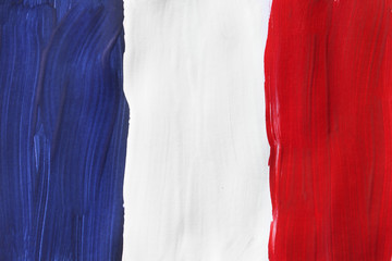 Painted French flag