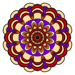 Decorative floral mandala. vector illustration. Tribal Ethnic Arabic, Indian, motif. for interior design, wallpaper, invitation