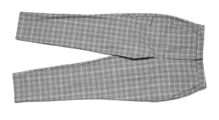 Stylish pants on white background