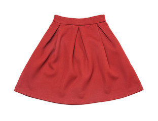Elegant female skirt on white background