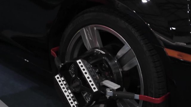 car wheel brakes on the wheel