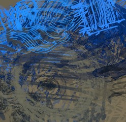 Abstract painting on canvas. Hand made art. Colorful texture. Modern artwork. Strokes of fat paint. Brushstrokes. Contemporary art. Artistic background image.