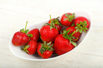 Strawberry in the bowl