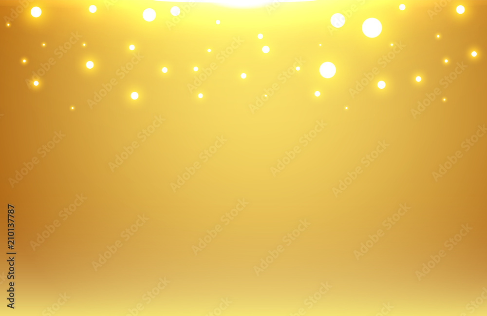 Canvas Prints abstract gold blurred background with bokeh and gold glitter header.