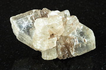 greenish rough Fluorite crystals on black