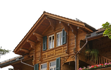 Fragment of house in canton of Bern. Switzerland