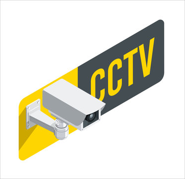 CCTV Camera Sign 3D Isometric