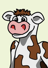 Koe cartoon tekening