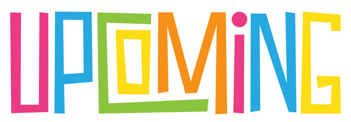 UPCOMING hand-drawn letters banner