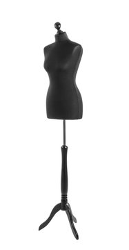 Tailor's mannequin on white background
