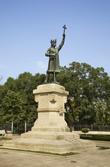 Fototapeta premium Monument to Stefan the Great in central park. Kishinev. Moldova