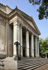 Mihai Eminescu National Theatre on Stephen Avenue in Kishinev. Moldova