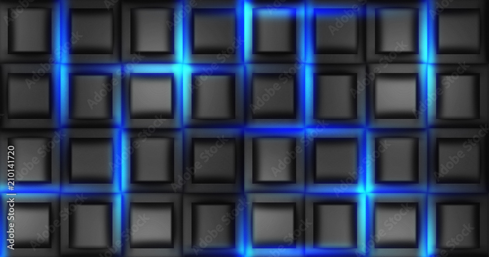 Canvas Prints neon rays on a dark metallic background