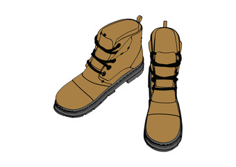 brown vector boots