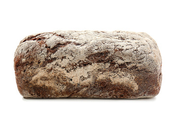 Fresh tasty bread on white background