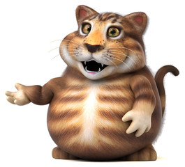 Fun cat - 3D Illustration