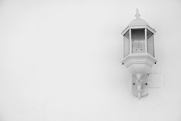 White silver outdoor lamp