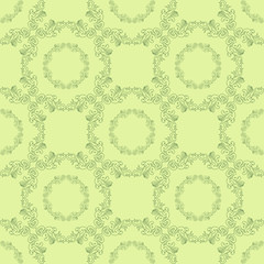 seamless geometric abstract pattern with floral motive