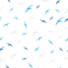 Seagull seamless pattern.