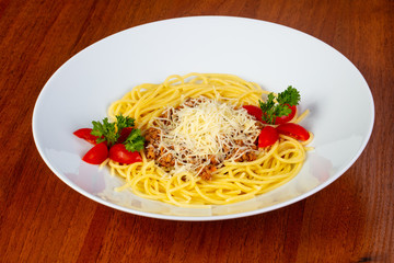 Delicious spaghetti bolognese
