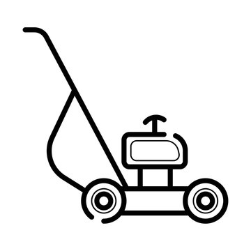 lawn mower icon, vector