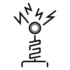 Tesla coil icon vector